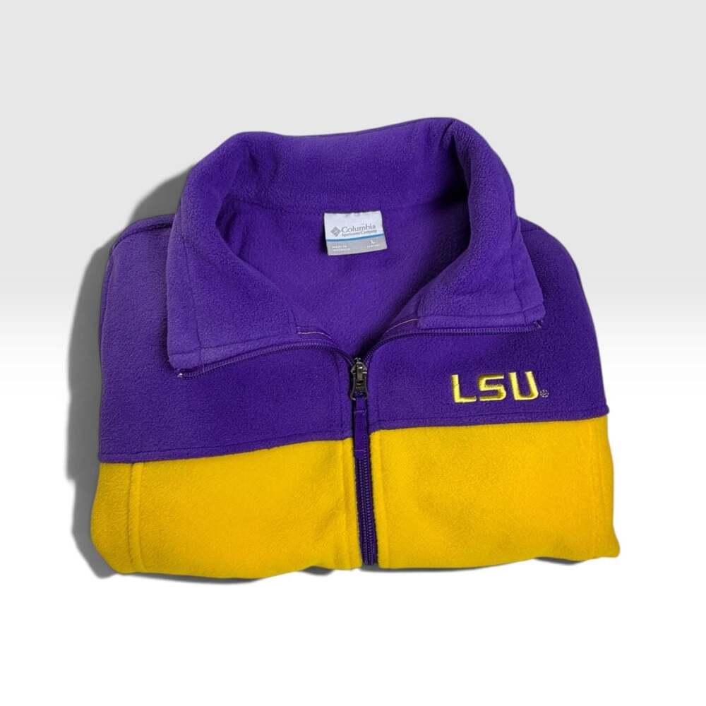 Columbia LSU Tigers Full Zip Fleece Youth L Women’s XS